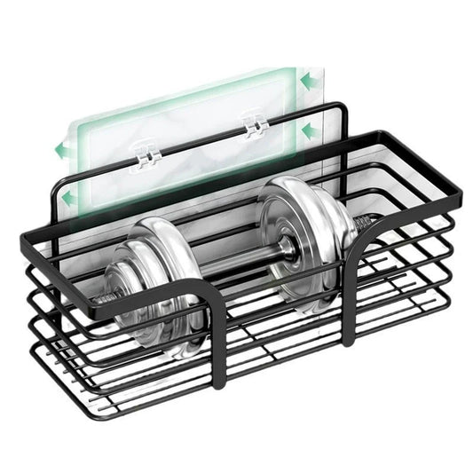 Kavdrino Shower Gel and Shampoo Storage Rack, Iron Art, No-Drill Wall-Mounted Type