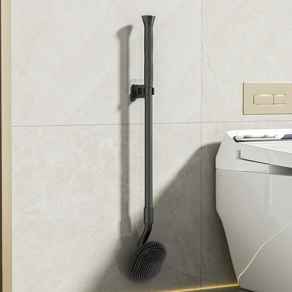 Kavdrino New Long-Handled Toilet Brush, Bathroom Cleaning Brush, Plastic Soft Bristle Toilet Cleaner