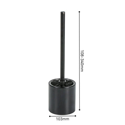 Kavdrino Bathroom glass cup toilet brush set with extended handle wall-mounted for home use
