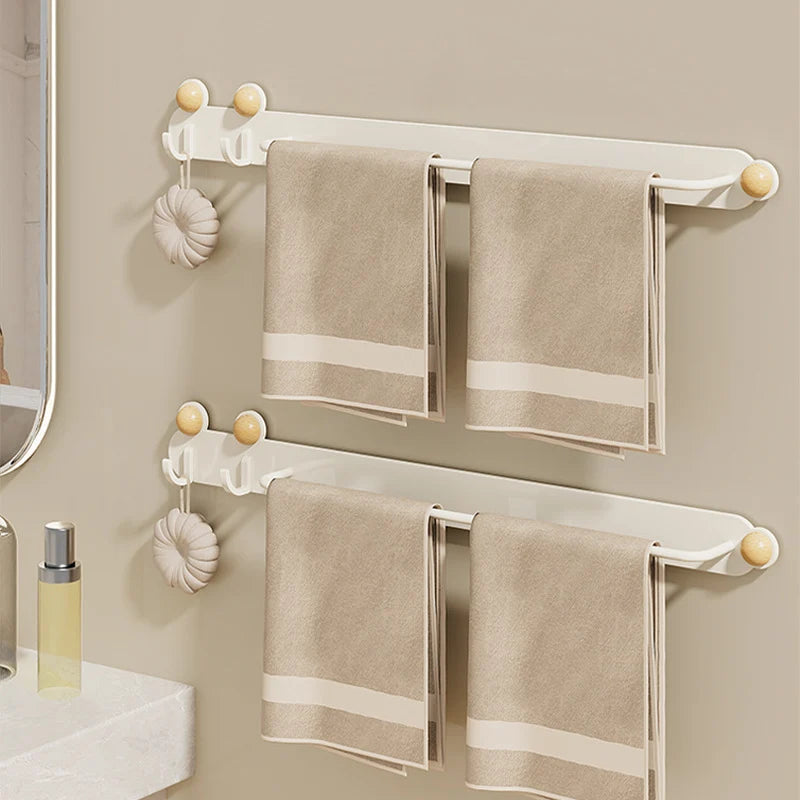 Kavdrino Minimalist Towel Rack, No-Drill Bathroom Hanging Rod, Bathroom Storage Rack