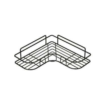 Kavdrino Bathroom Corner Shelf, Black Wall-Mounted, Stainless Steel, Sanitary Bathroom Accessories Corner Rack