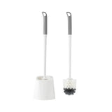 Kavdrino Household Toilet Brush Set with Soft Bristles, Round Head, Wall-Mounted, Long-Handled, Specially Designed
