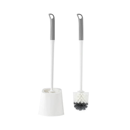 Kavdrino Household Toilet Brush Set with Soft Bristles, Round Head, Wall-Mounted, Long-Handled, Specially Designed
